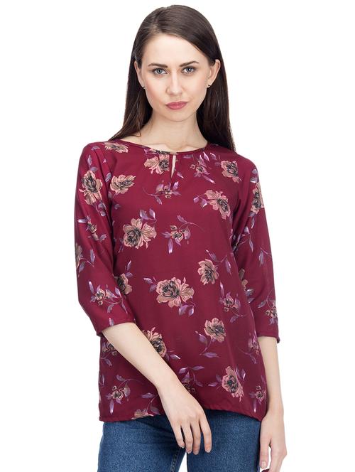 keyhole neck floral tunic - 15966385 -  Standard Image - 0