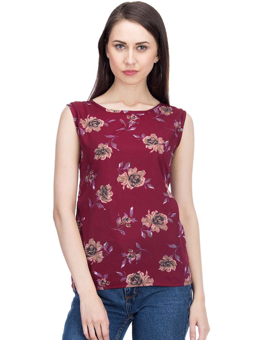 women's straight round neck top - 15966513 -  Zoom Image - 0