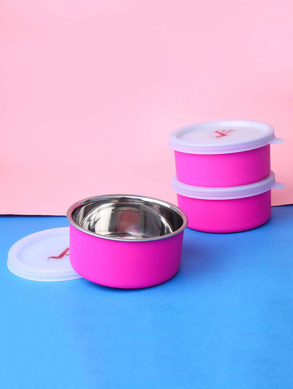  stainless steel small lunch containers (set of 3)