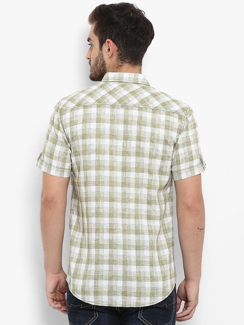 green checkered casual shirt - 15968442 - Standard Image - 2