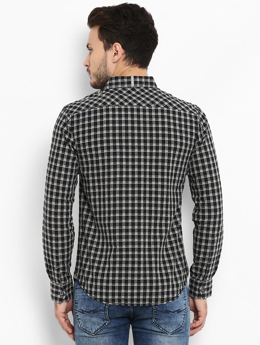 black checkered casual shirt - 15968453 - Standard Image - 2