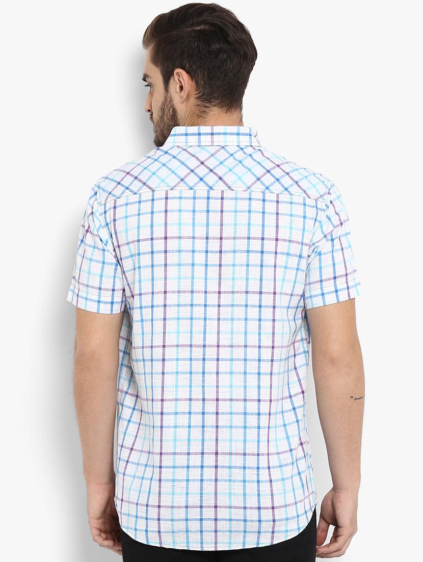 blue checkered casual shirt - 15968462 - Standard Image - 2