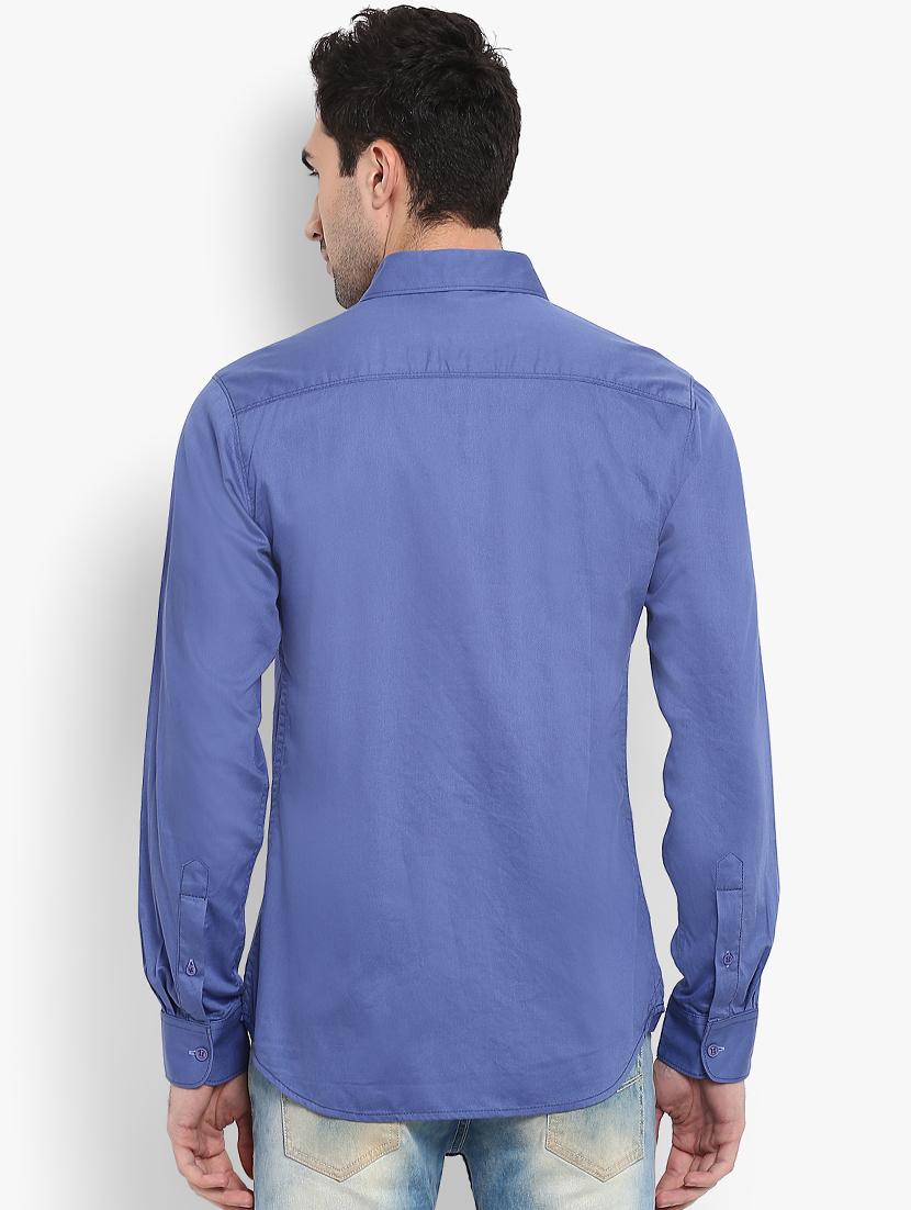 purple solid casual shirt - 15968544 - Standard Image - 2