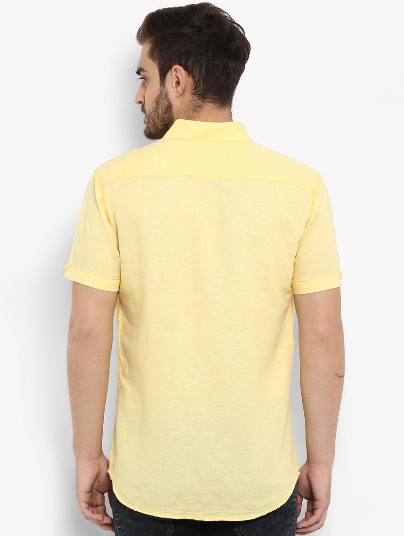 yellow linen casual shirt - 15968552 - Standard Image - 2