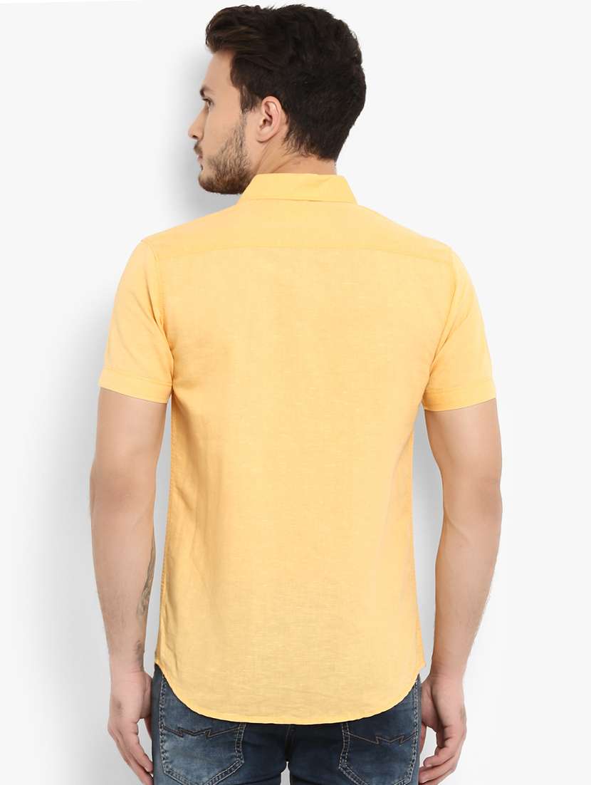 yellow linen casual shirt - 15968553 -  Standard Image - 2