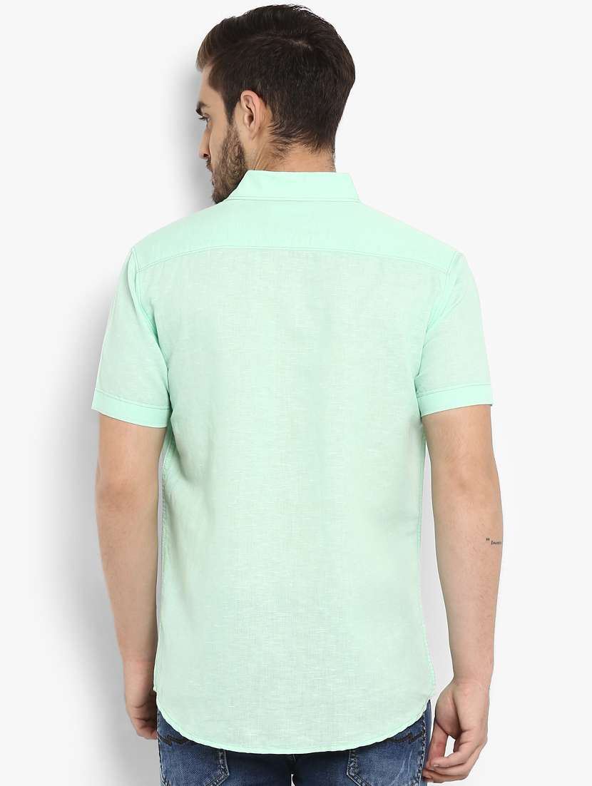 blue linen casual shirt - 15968554 -  Standard Image - 2