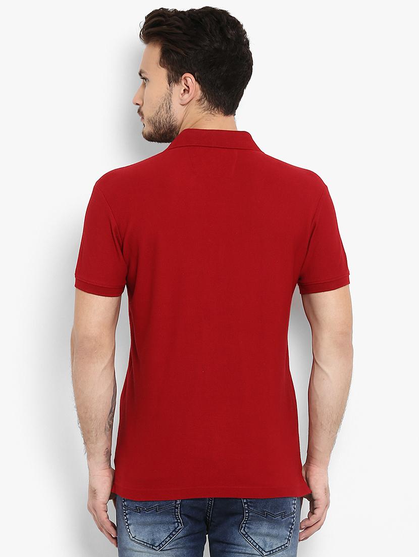 red solid polo t-shirt - 15968579 - Standard Image - 2