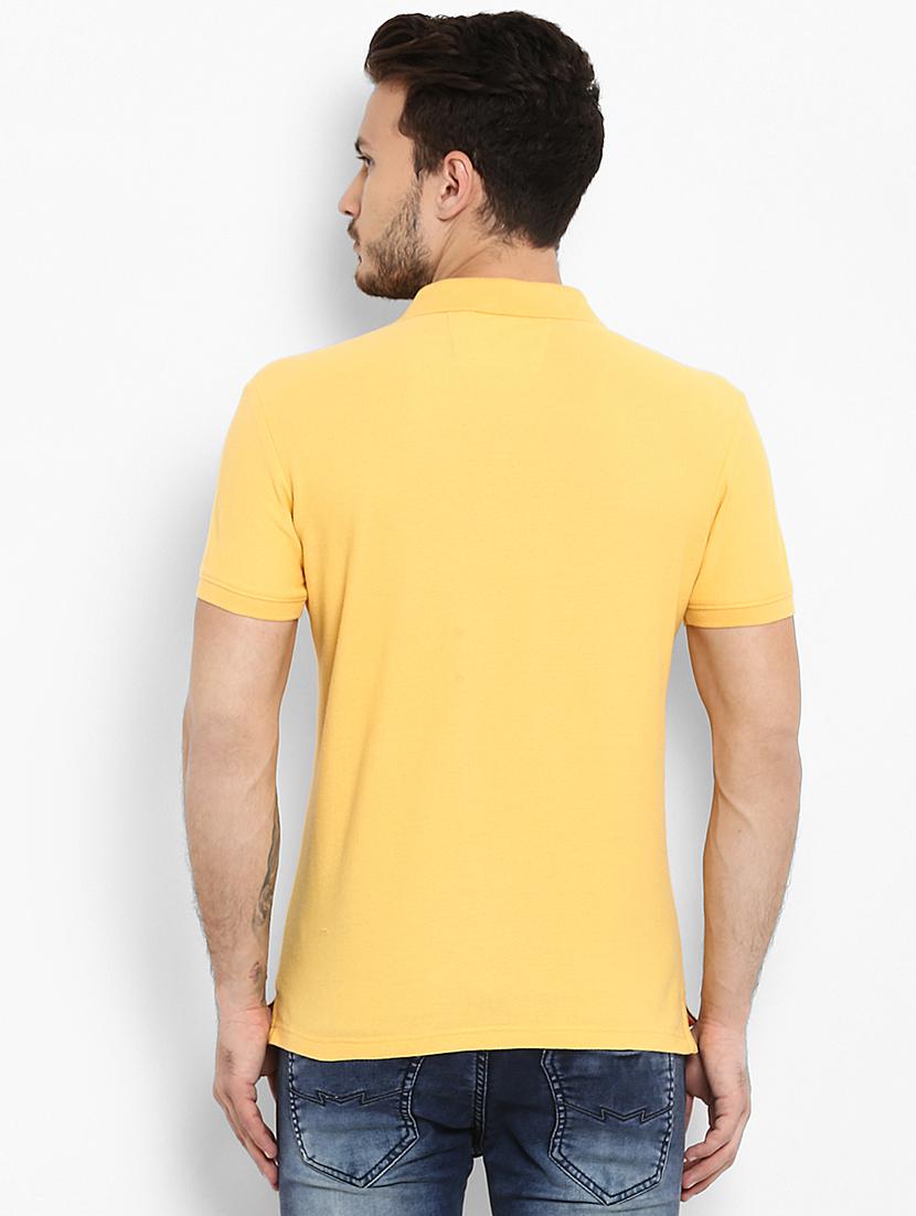 yellow solid polo t-shirt - 15968581 - Standard Image - 2