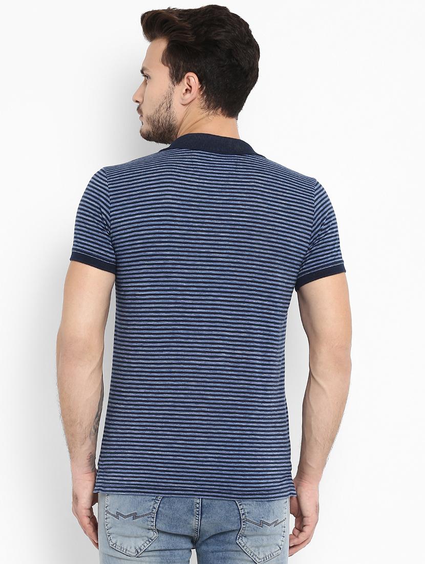 blue striped polo t-shirt - 15968590 - Standard Image - 2