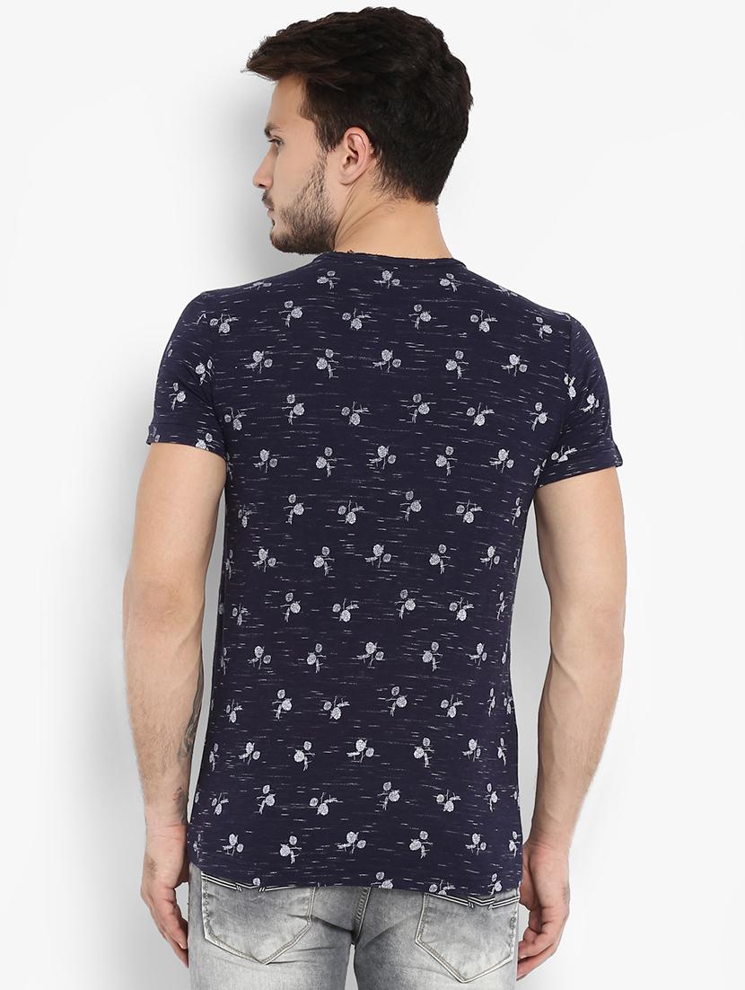 blue floral printed t-shirt - 15968600 - Standard Image - 2