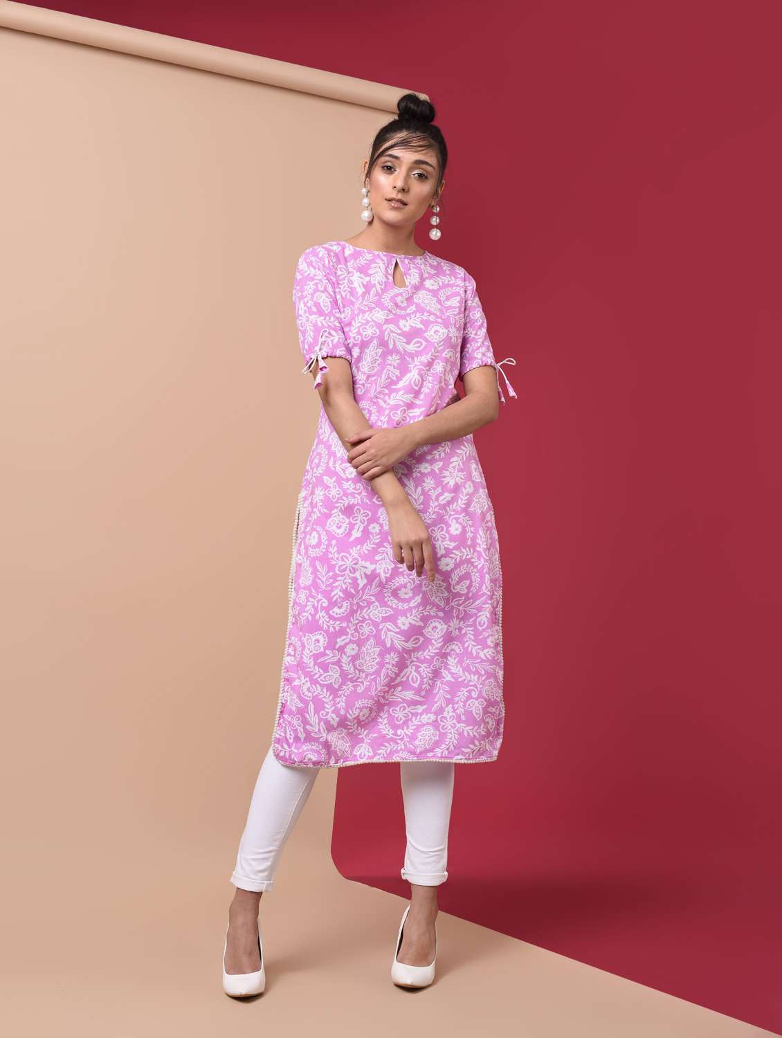 printed straight kurta