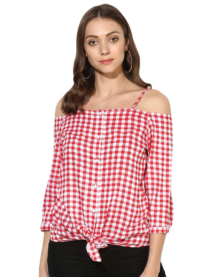 women's straight shoulder strap top