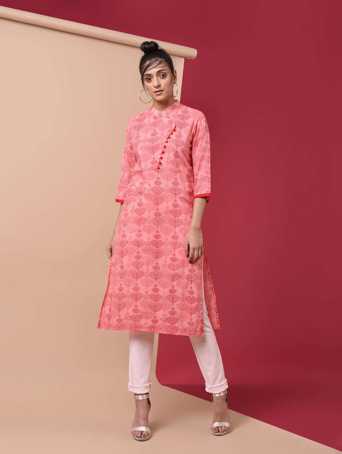 straight printed kurta