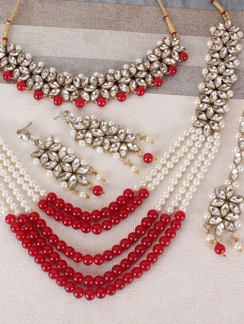 gold brass long necklace