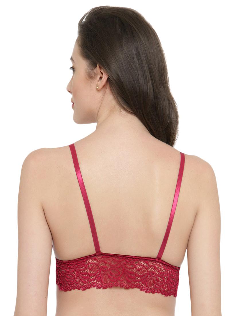 lacy criss cross detail bralette - 15971844 - Standard Image - 2