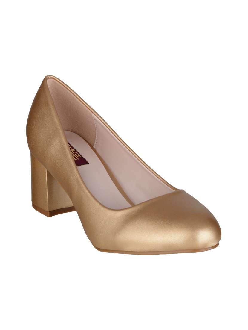 gold slip on pumps