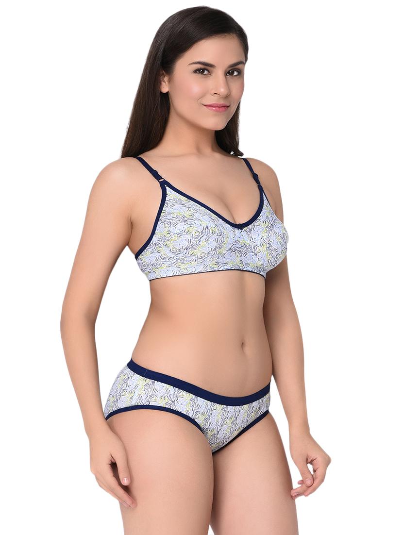 set of 2 flower patch bra and panty set - 15974802 - Standard Image - 2