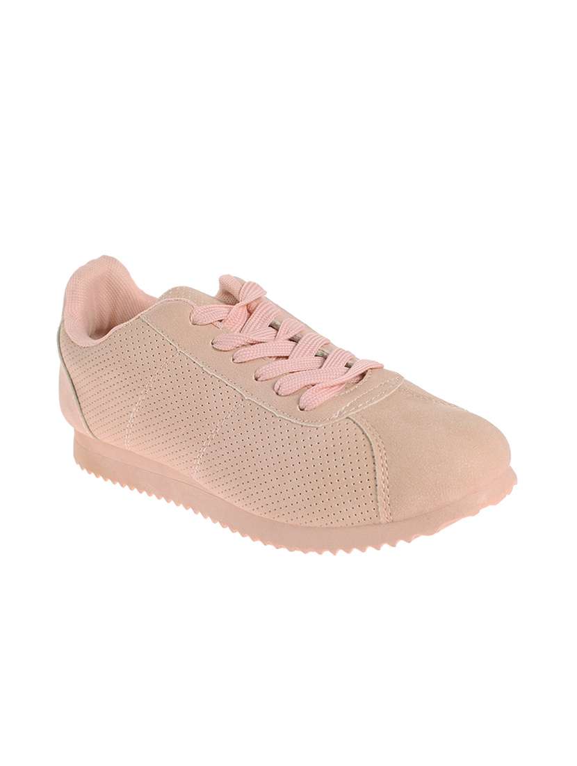 pink lace-up sneakers