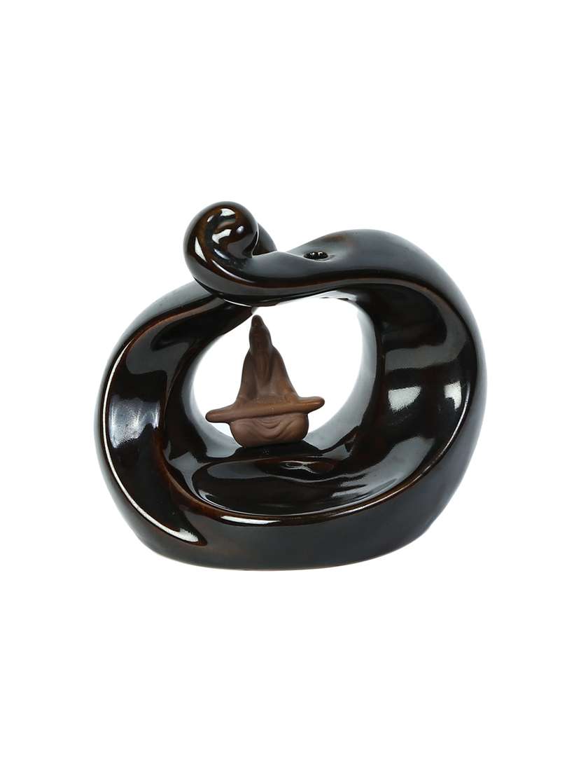 aapno rajasthan resin grey smoke fountain with 10pc backflow incense cone - 15978607 -  Standard Image - 2