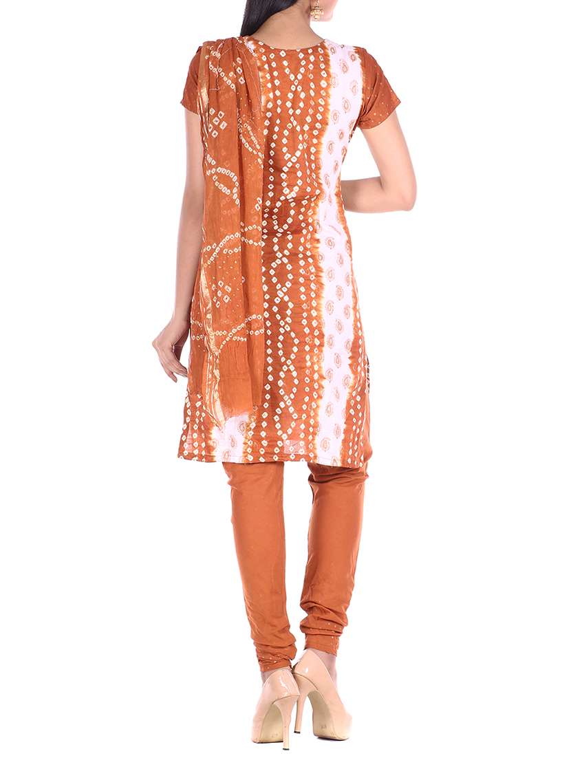 Bandhani Printed Unstitched Suit - 15978825 -  Standard Image - 2