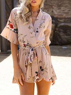 wrap up floral romper