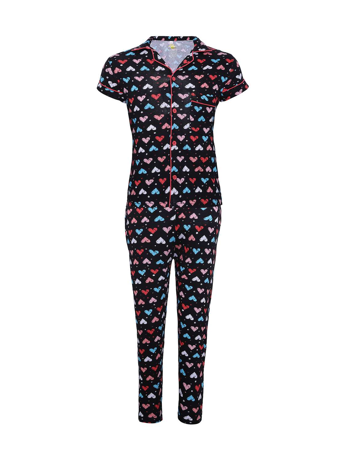 black cotton pyjama set