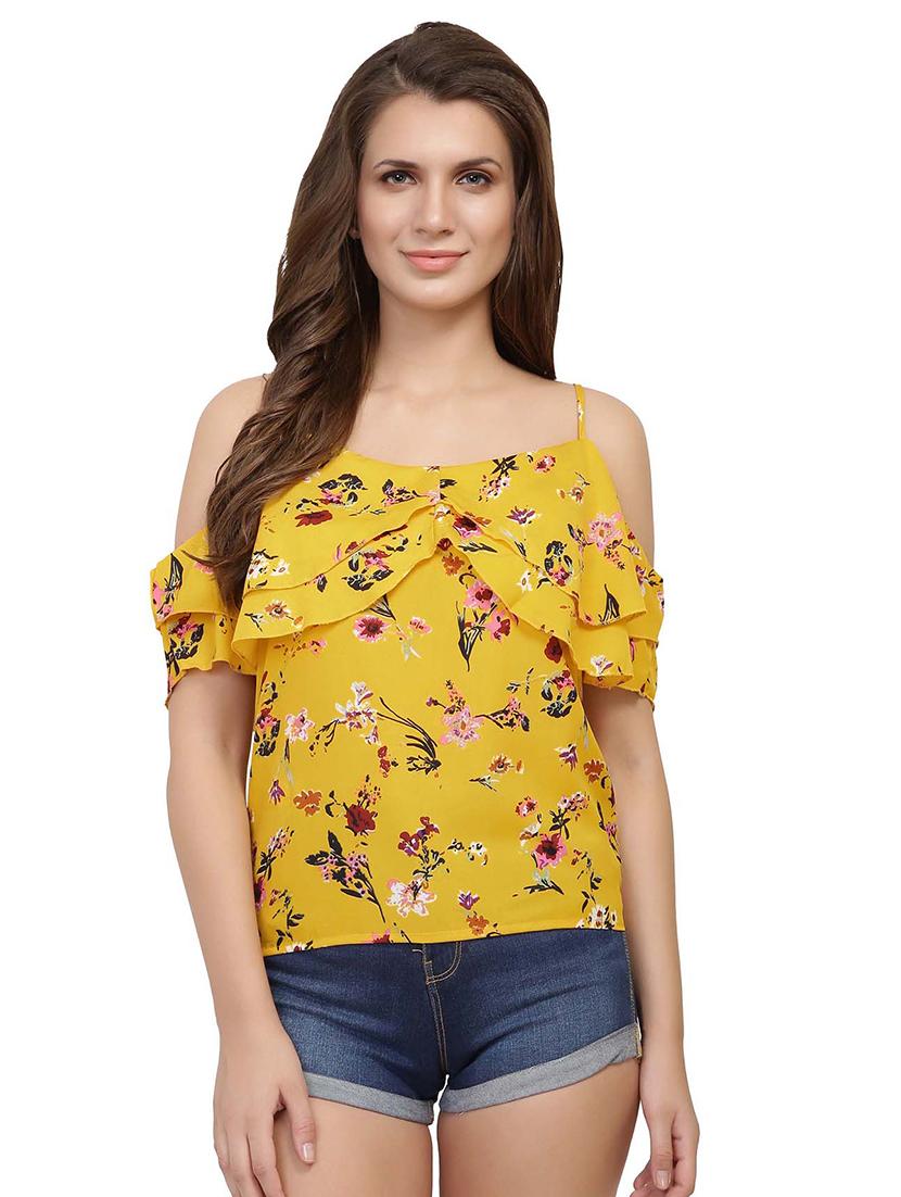 women's ruffle shoulder strap top - 15996467 -  Zoom Image - 0