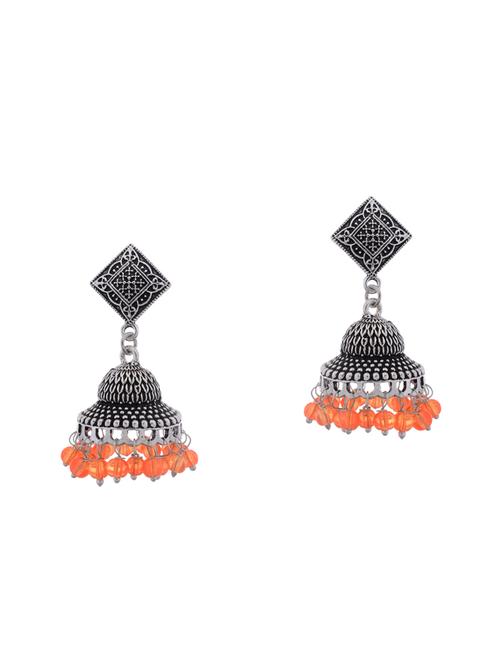 silver metal jhumka earring - 15996882 -  Standard Image - 0