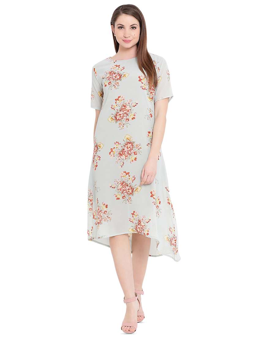 floral high low dress