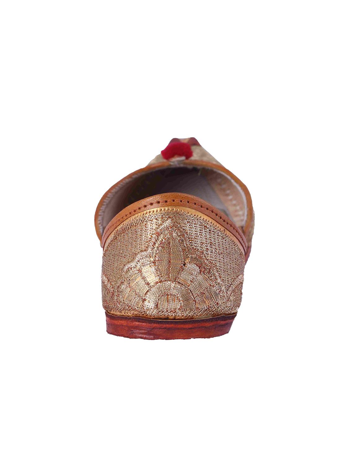 gold slip on mojari - 15998420 - Standard Image - 2