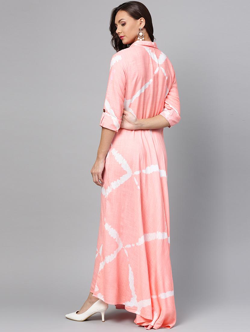 flared printed dress with pocket - 15998693 - Standard Image - 2