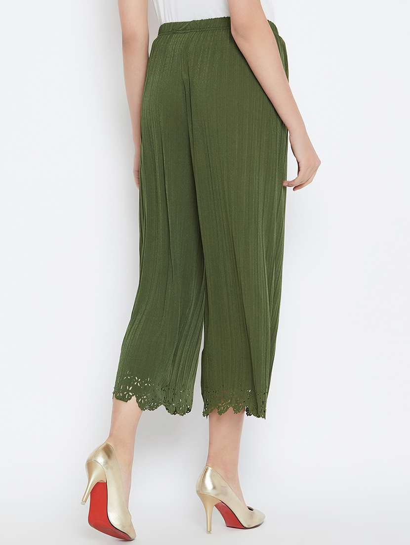 scallop hem cut work culotte - 16001255 -  Standard Image - 2
