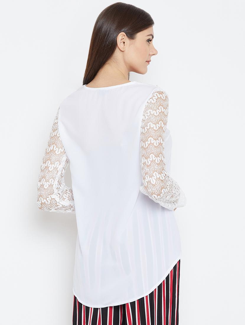 women's straight round neck top - 16001324 - Standard Image - 2