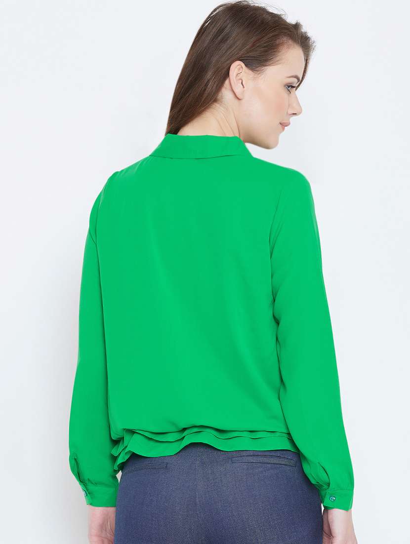 women's layered tie-up neck top - 16001330 -  Standard Image - 2