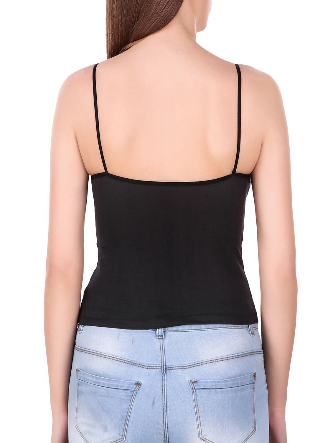 floral patch solid camisole - 16003943 - Standard Image - 2