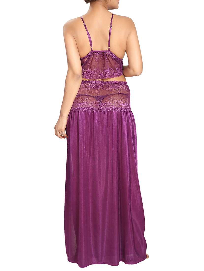 lace detail nightwear set - 16003966 - Standard Image - 2
