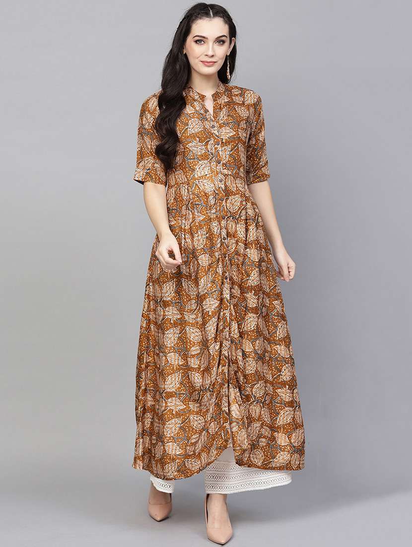 printed a-line kurta