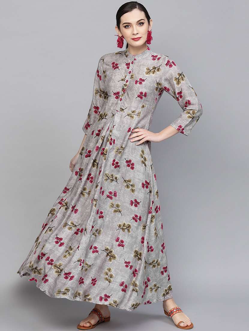 a-line printed kurta