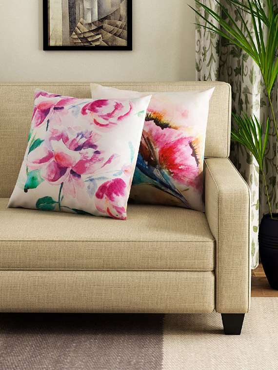 set of 2 16" x 16" square cushion covers