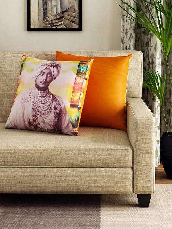 set of 2 16" x 16" square cushion covers