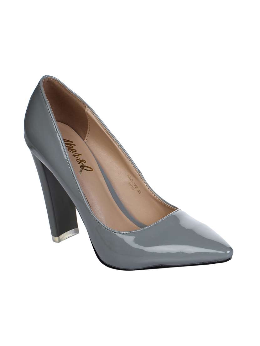 grey slip on pumps