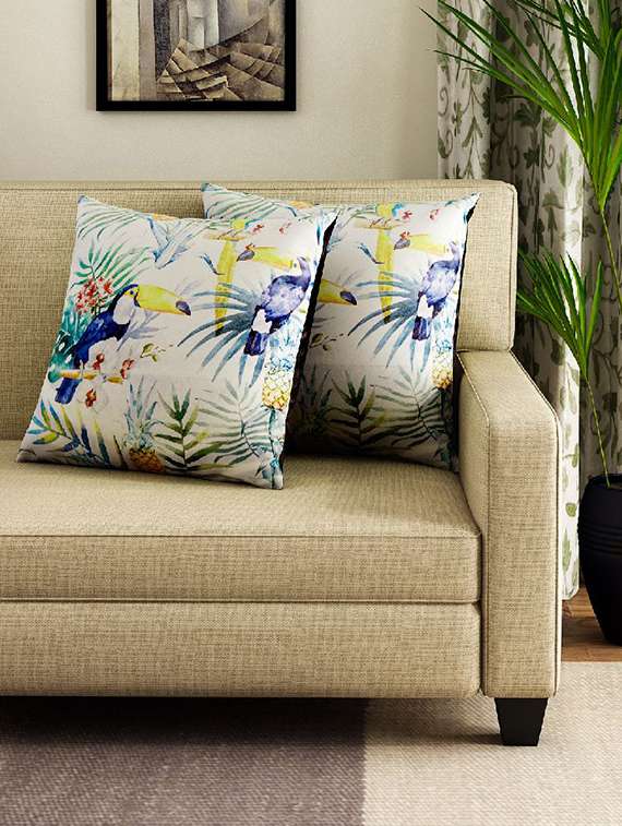 set of 2 16" x 16" square cushion covers