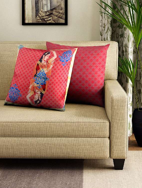 set of 2 16" x 16" square cushion covers