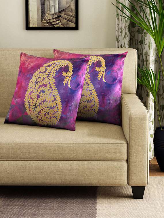 Set Of 2 16" X 16" Square Cushion Covers
