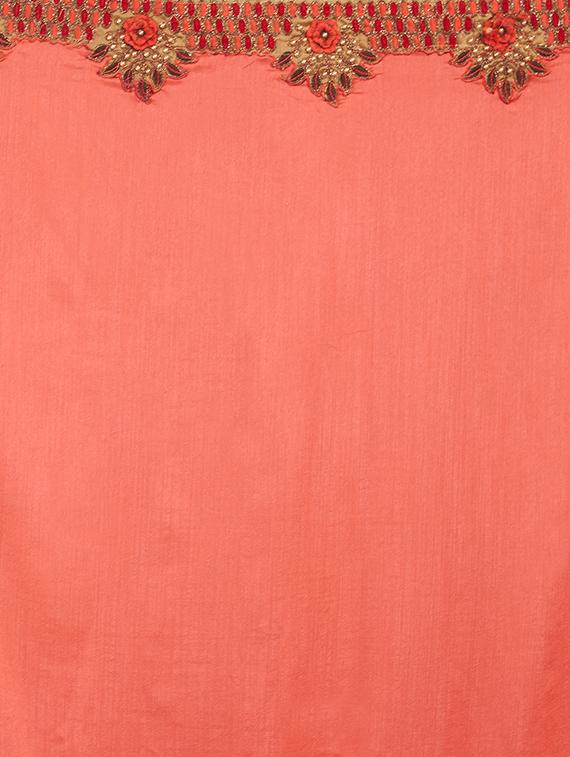 floral embroidered half & half saree with blouse - 16011045 - Standard Image - 2