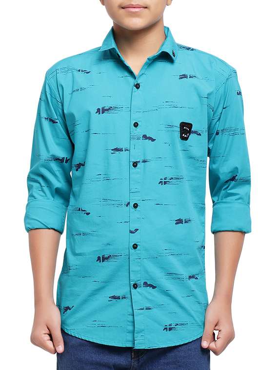 light blue cotton shirt