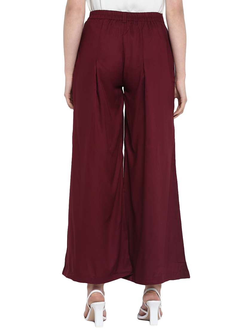Pleat Detail Wide Leg Trouser