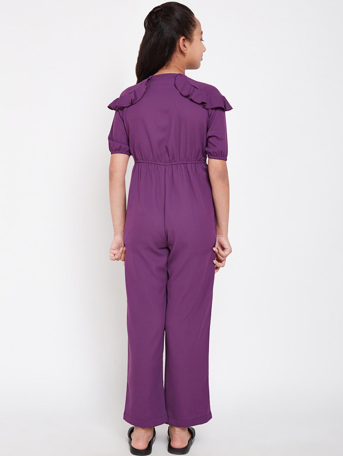 purple polyester jump suit - 16016301 - Standard Image - 2