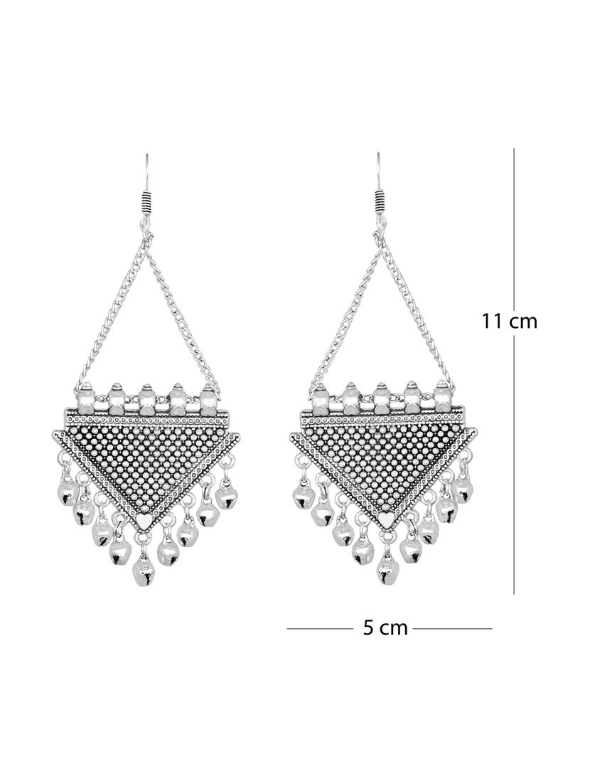 silver metal chandellier earring - 16016835 - Standard Image - 2