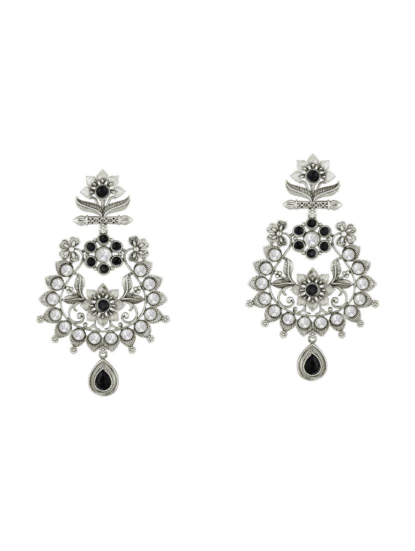 silver metal drop earring - 16016840 - Zoom Image - 0